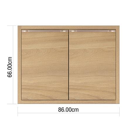 หน้าบานคู่ KIZTCHO LUCIDA 86x66 ซม. Honey Oak_3