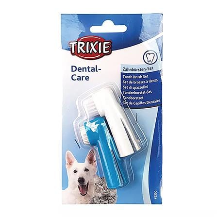 แปรงสีฟันสุนัขและแมว TRIXIE ชนิดซิลิโคนสวมนิ้ว 6 ซม. แพ็ก 2 ชิ้น_0