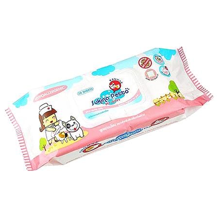 ผ้าเช็ดทำความสะอาดสัตว์เลี้ยง SUKINA PETTO HYPOALLERGENIC 70 แผ่น_0
