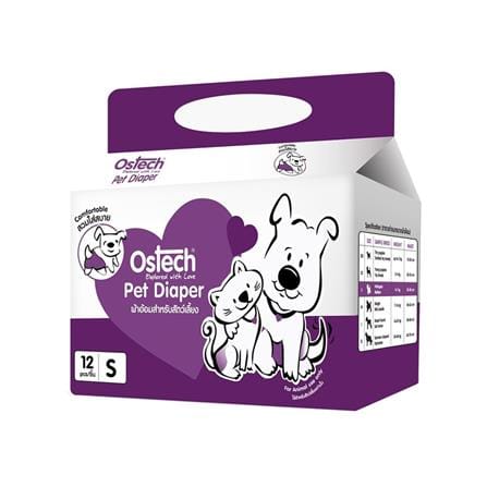 ผ้าอ้อมสำหรับสัตว์เลี้ยง OSTECH SIZE S 12 PCS_0