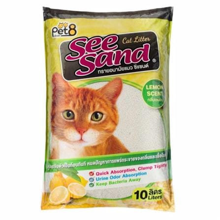 ทรายแมว SEE SAND BENTONITE กลิ่นเลมอน 10 ลิตร