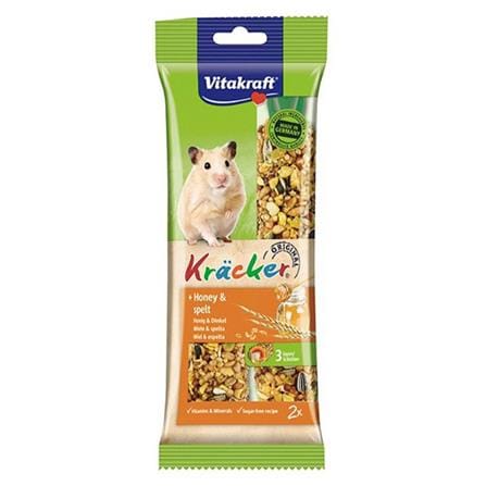 ขนมหนูแฮมเตอร์ VITAKRAFT KRACKER HONEY AND SPELT 112 ก.