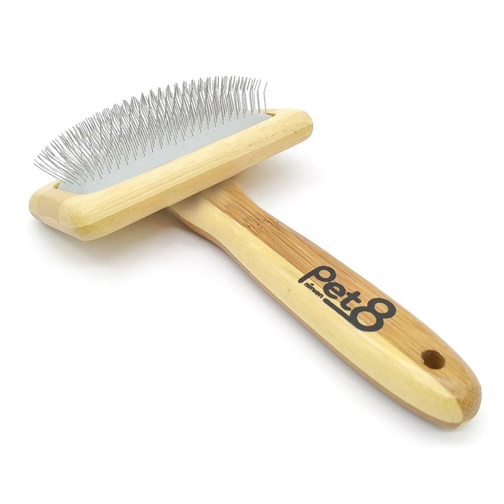 หวีแปรงขนสัตว์เลี้ยง PET 8 BAMBOO SLICKER BRUSH ไซซ์ M