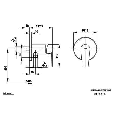 วาล์วฝักบัว COTTO CT1161A_1