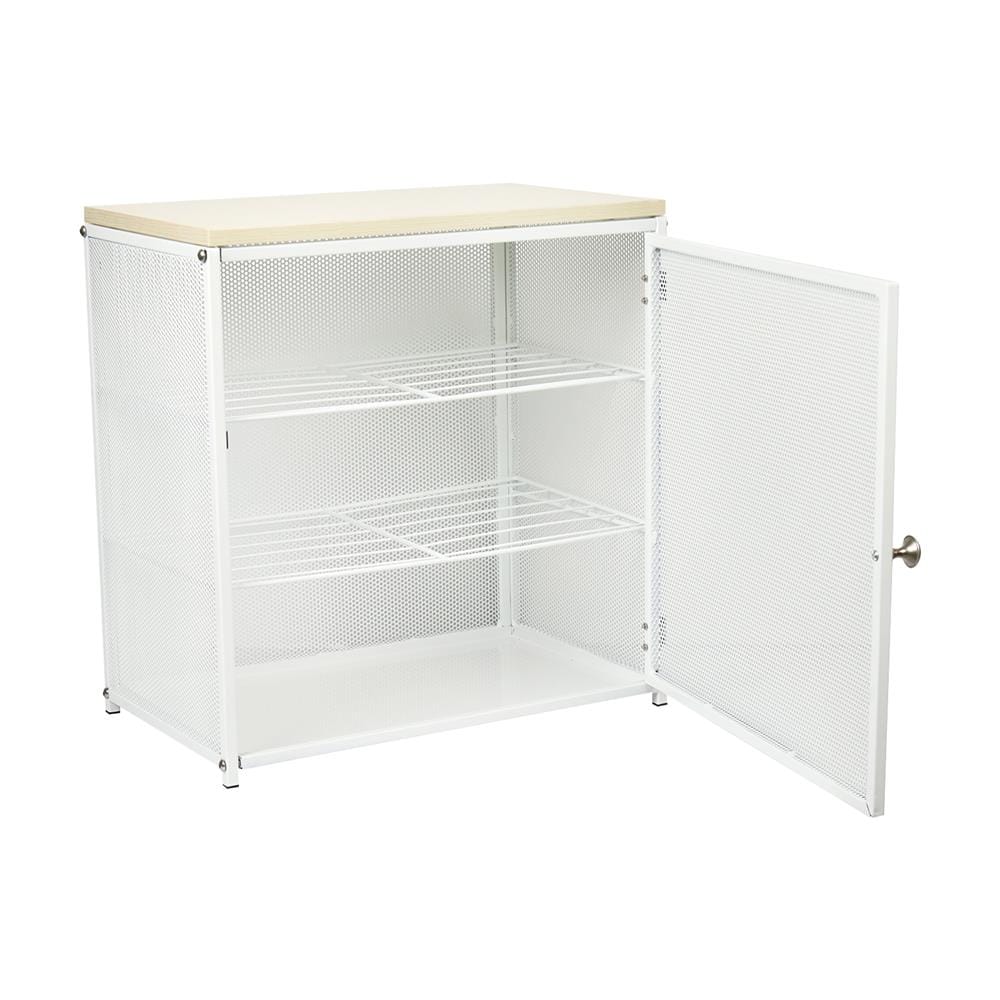 ตู้เก็บเครื่องปรุง 3 ชั้น พร้อมท็อปไม้ KECH สีขาว