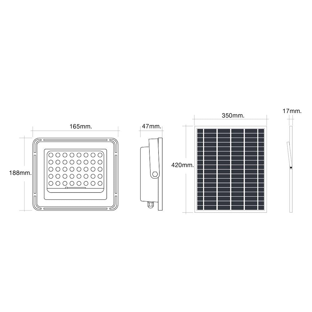 สปอตไลท์ SOLAR HI-TEK HFSF 200 วัตต์ DAYLIGHT สีเทา