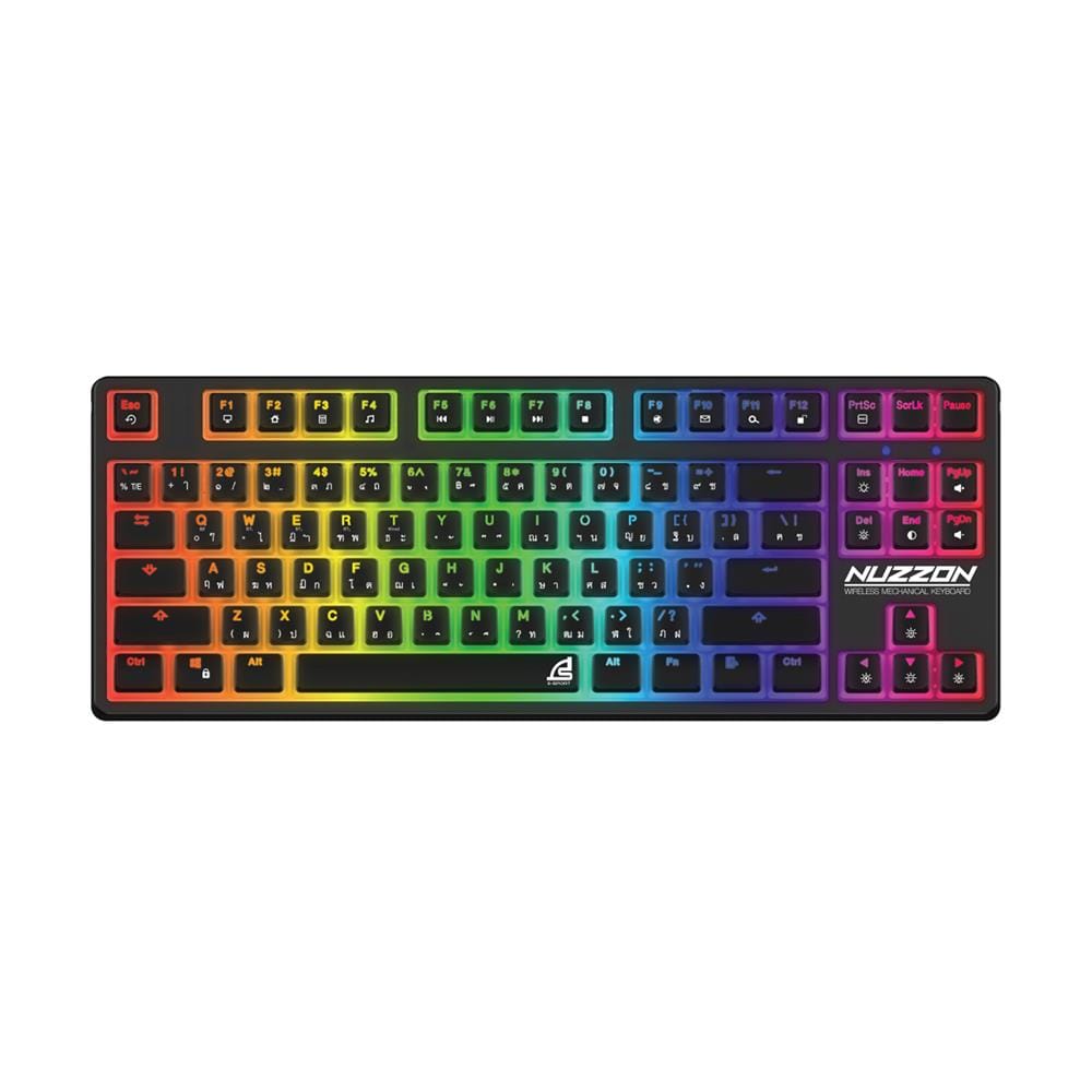 คีย์บอร์ดเกมมิ่ง SIGNO NUZZON KB-751BLK R สีดำ