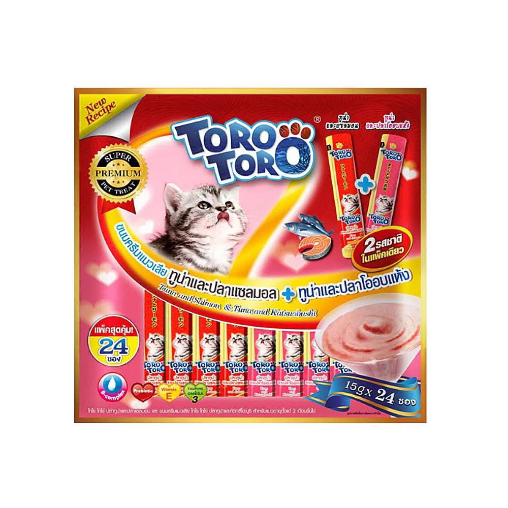ขนมแมวเลีย TORO TUNA KATSUO AND SALMON แพ็ก 24 ซอง