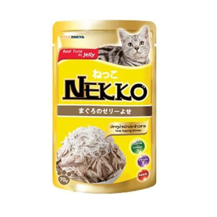 อาหารเปียกแมว NEKKO TUNA WITH SHIRASU IN JELLY 70 ก._0