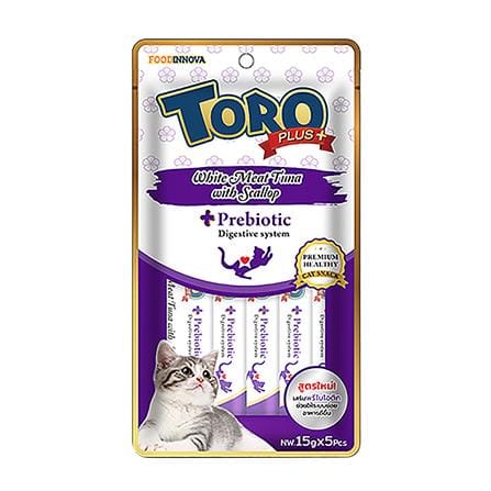 ขนมแมวเลีย TORO PLUS WHITE MEAT TUNA WITH SCALLOP แพ็ก 5 ชิ้น_0