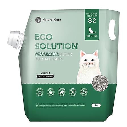 ทรายแมวภูเขาไฟ NATURAL CORE ECO SOLUTION SPECIAL GREEN 4 กก._0