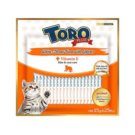 ขนมแมวเลีย TORO PLUS WHITE MEAT TUNA WITH LOBSTER แพ็ก 25 ชิ้น