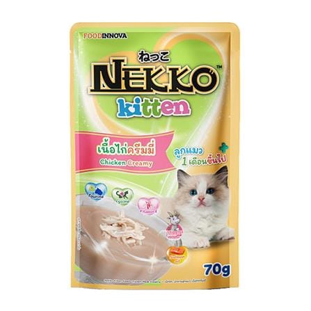 อาหารเปียกแมว NEKKO KITTEN CHICKEN CREAMY 70 ก._0
