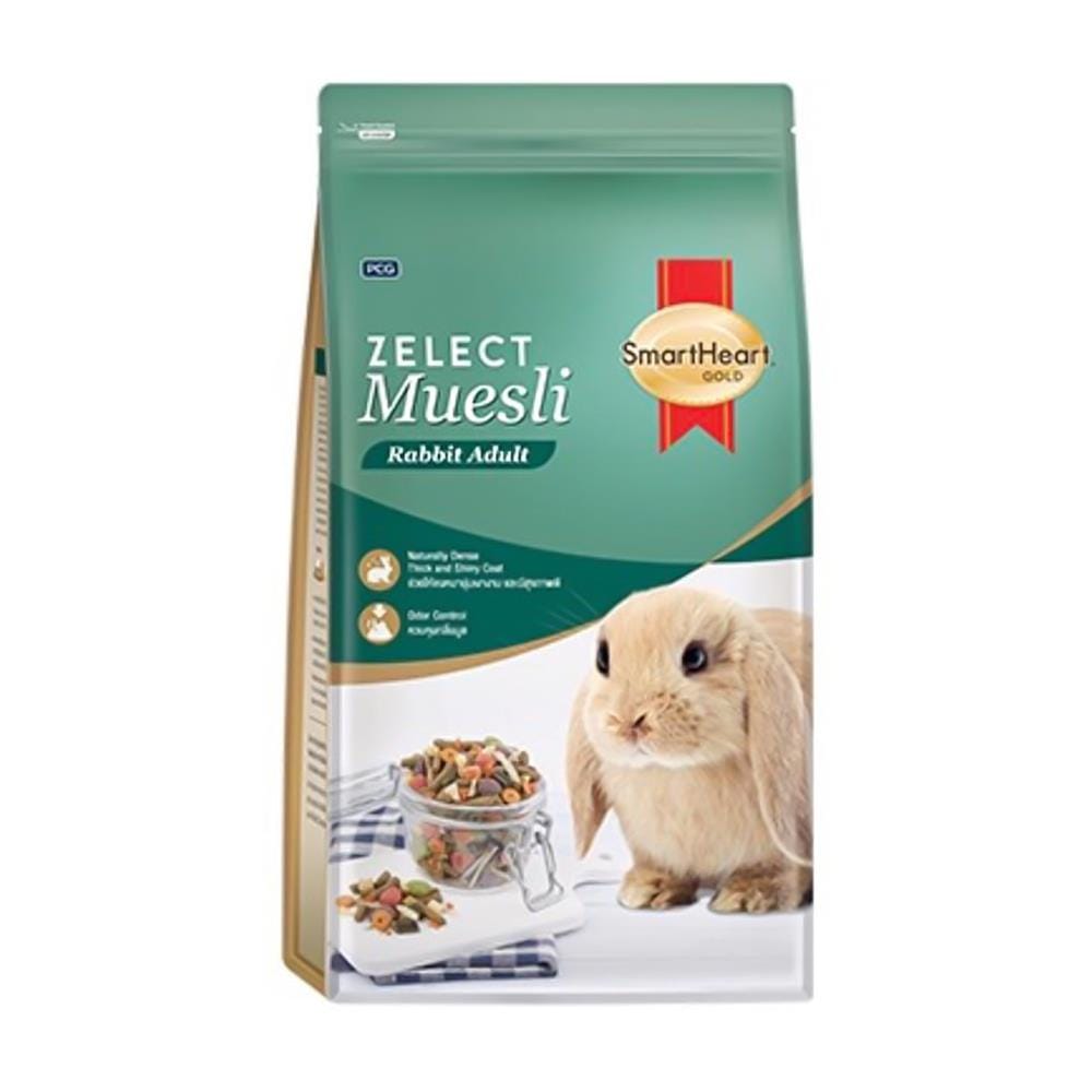 อาหารกระต่าย SMARTHEART GOLD RABBIT ADULT ZELECT MUESLI 1.5 กก.