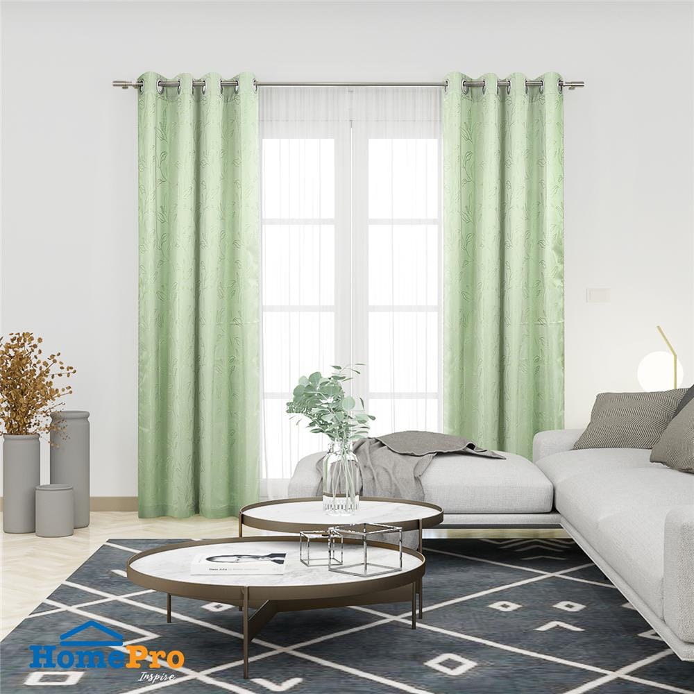 ผ้าม่าน EYELET HOME LIVING STYLE MYRA UV 145X220 ซม. สีเขียว