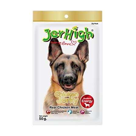 ขนมสุนัข JERHIGH CHICKEN JERKY 50 ก.