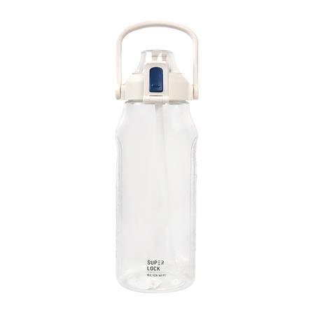 ขวดน้ำ TRITAN พร้อมหลอด SUPER LOCK 6927 1.8 ลิตร สีขาว_0