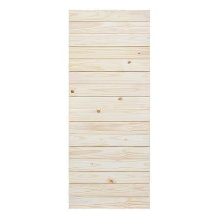 ประตูไม้สน D2D ECO-PINE 801 80X200 ซม. สีธรรมชาติ ไม่เจาะลูกบิด_0