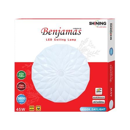 ไฟเพดาน LED SHINING S-CE04565C-1 20 นิ้ว 45 วัตต์ DAYLIGHT สีขาว_4