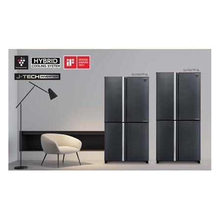ตู้เย็น MULTI DOOR SHARP SJ-FX57TP-SL 20.2 คิว สีเงิน อินเวอร์เตอร์_3