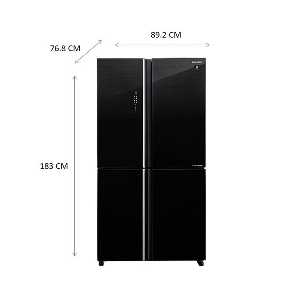 ตู้เย็น MULTI DOOR SHARP SJ-FX57GP-BK 20.2 คิว กระจกดำ อินเวอร์เตอร์