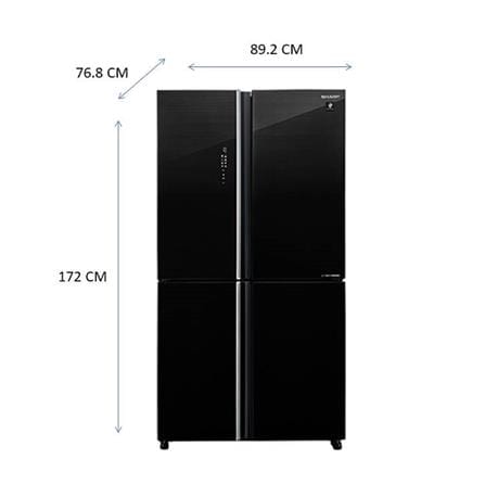 ตู้เย็น MULTI DOOR SHARP SJ-FX52GP-BK 18.5 คิว กระจกดำ อินเวอร์เตอร์_8