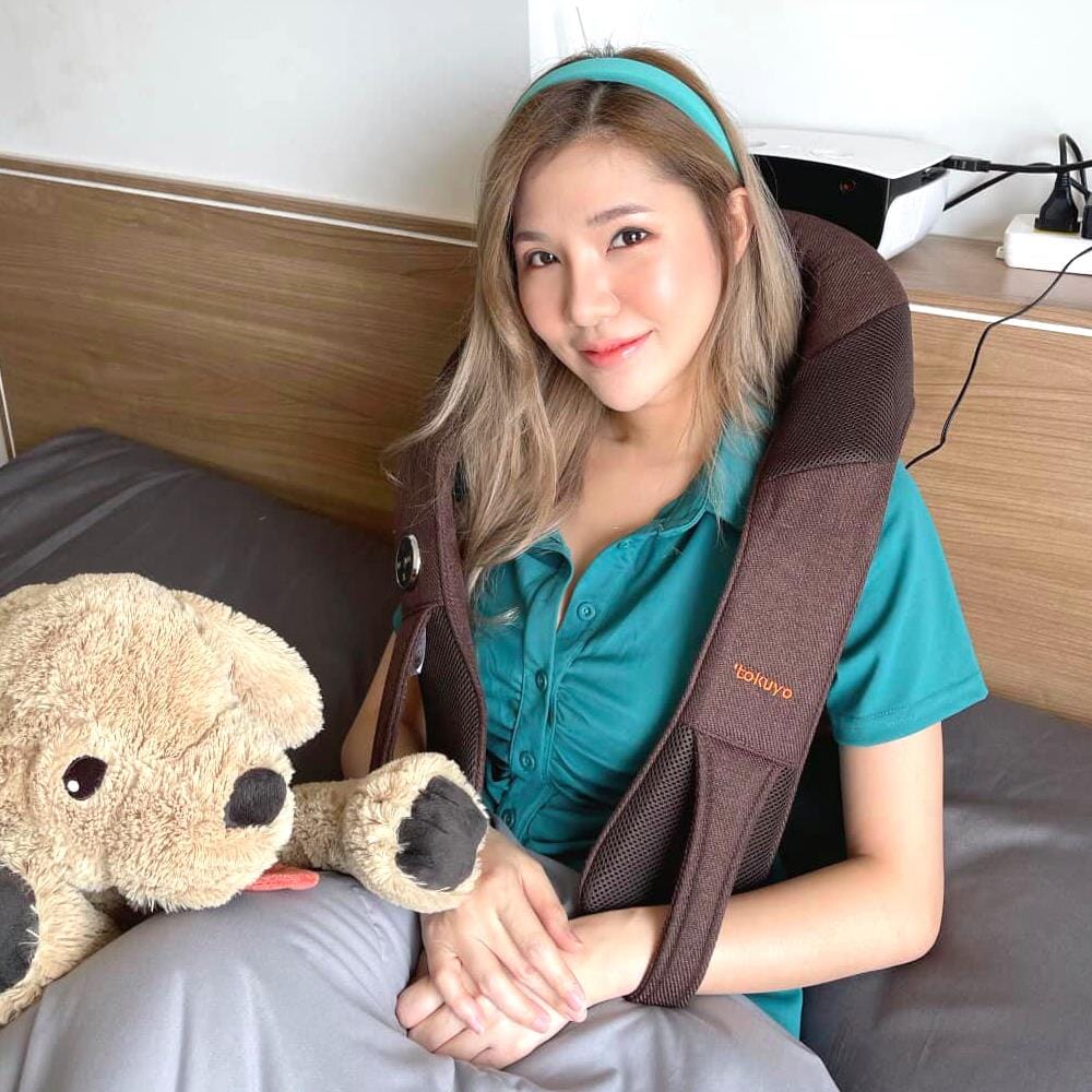 เครื่องนวดคอ บ่า ไหล่ TOKUYO TH-519 สีน้ำตาล