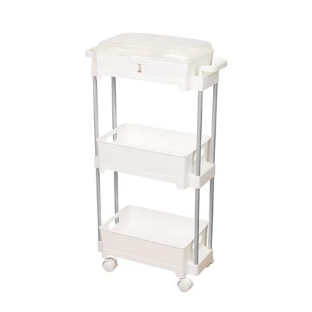 ชั้นวางของ 3 ชั้น มีล้อ KECH COMFY 45X21X80 ซม. สีขาว