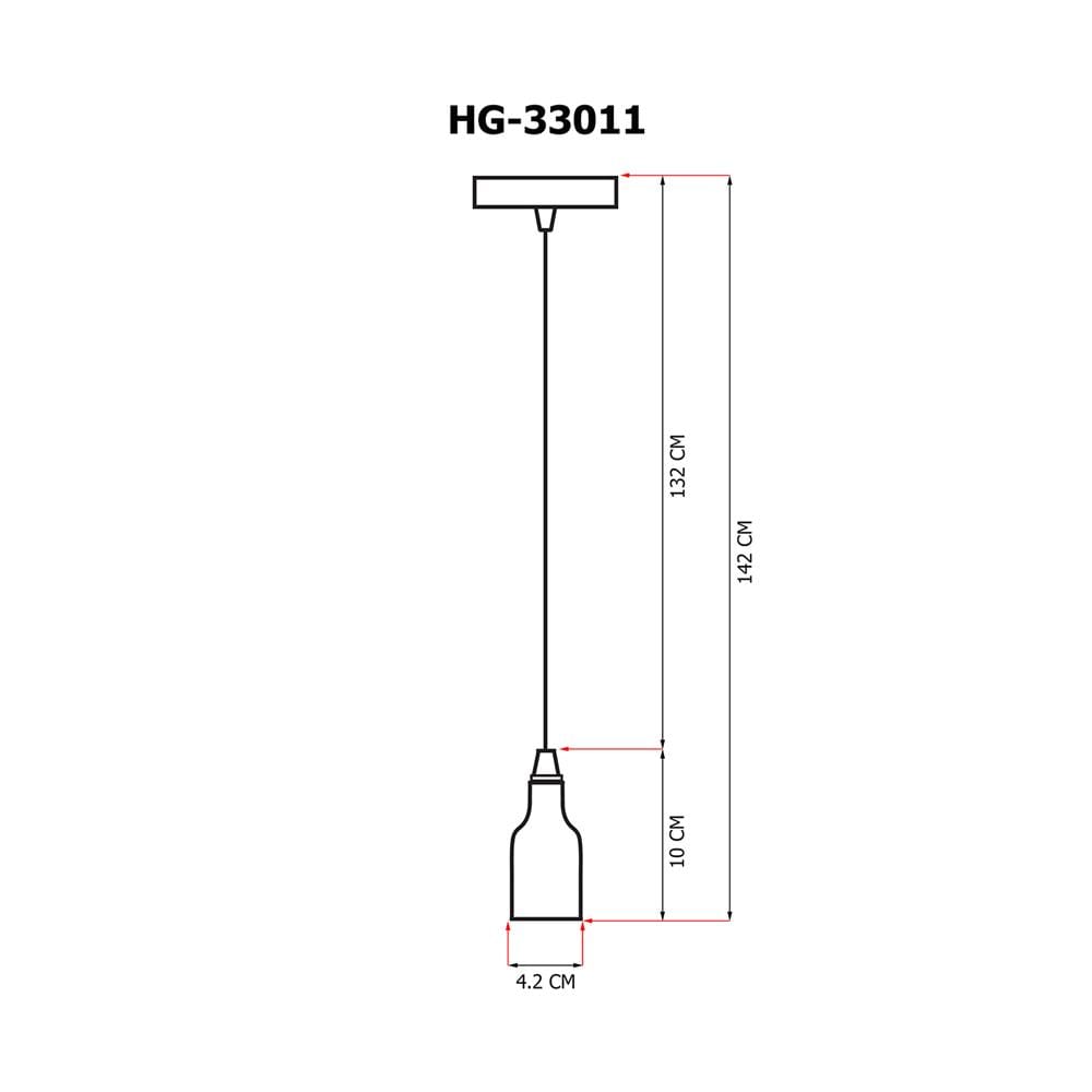 ไฟช่อ CARINI HG-33011 สีดำ 1 หัว