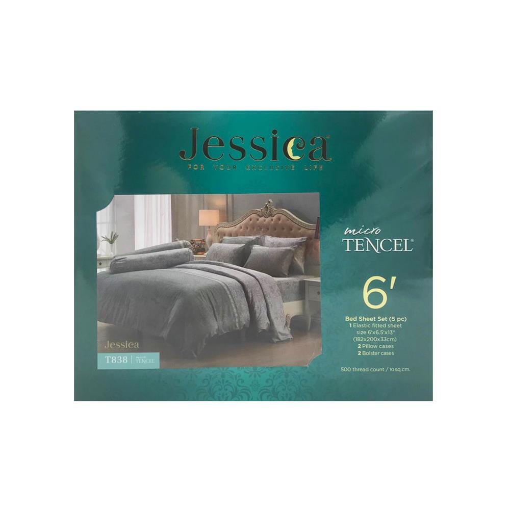 ชุดผ้าปูที่นอน 6 ฟุต 5 ชิ้น JESSICA TENCEL 20164-T838