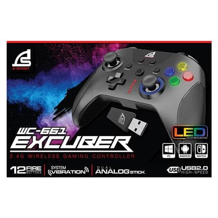 จอยเกมส์ไร้สาย SIGNO EXCUBER WC-661 สีดำ_7