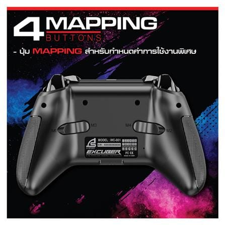 จอยเกมส์ไร้สาย SIGNO EXCUBER WC-661 สีดำ_12