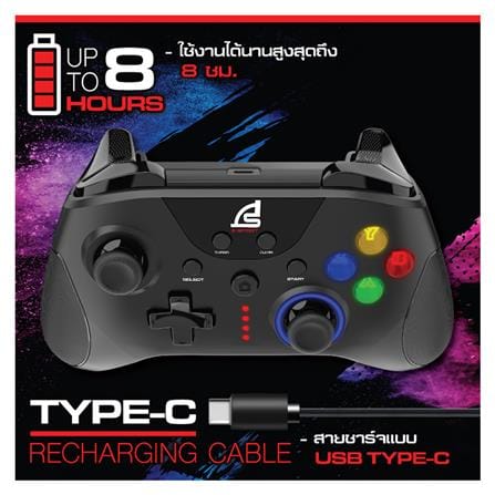 จอยเกมส์ไร้สาย SIGNO EXCUBER WC-661 สีดำ_14