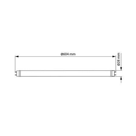 หลอด LED สั้น TOSHIBA HIGH LUMEN SE 9 วัตต์ DAYLIGHT G13_5