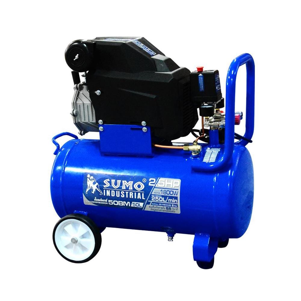 ปั๊มลมโรตารี่ SUMO 50BM 2.5 แรงม้า 50 ลิตร สีน้ำเงิน