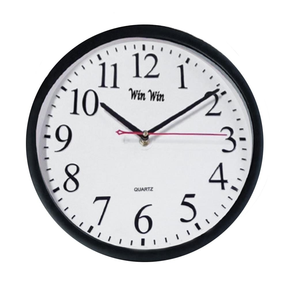 นาฬิกาแขวน WIN WIN CLOCK12.5 12.5 นิ้ว สีดำ