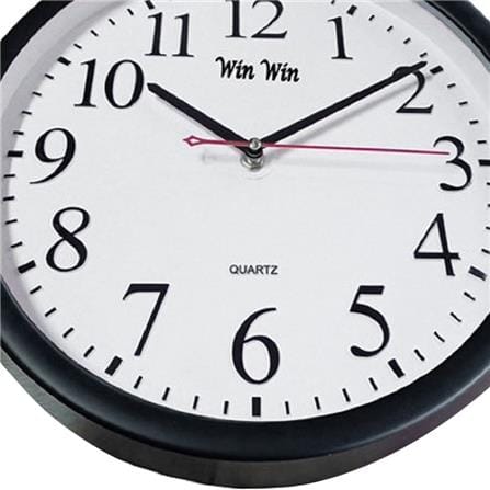 นาฬิกาแขวน WIN WIN CLOCK12.5 12.5 นิ้ว สีดำ_1