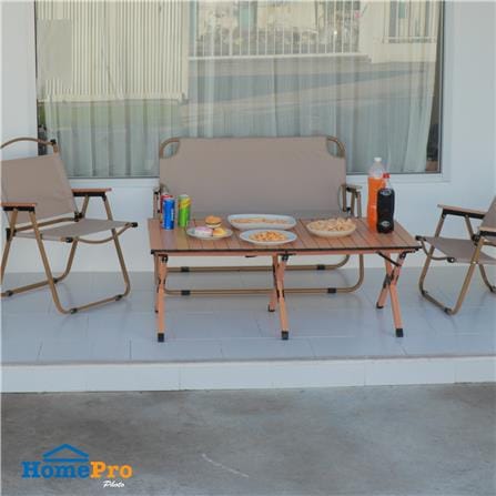 โต๊ะพับตั้งแคมป์ SPRING WOOD GRAIN 120X60 ซม. สีน้ำตาลอ่อน_8