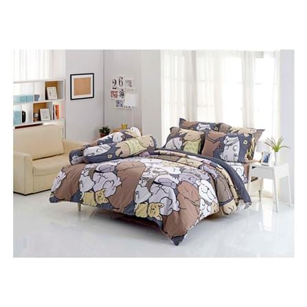 ชุดผ้าปูที่นอน 6 ฟุต 6 ชิ้น TULIP หมาจ๋า 60204-DLC076