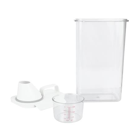 ขวดพลาสติกรีฟิลพร้อมฝาตวง STACKO 2300 มล. 12.6X7.7X29.5 สีขาว_3
