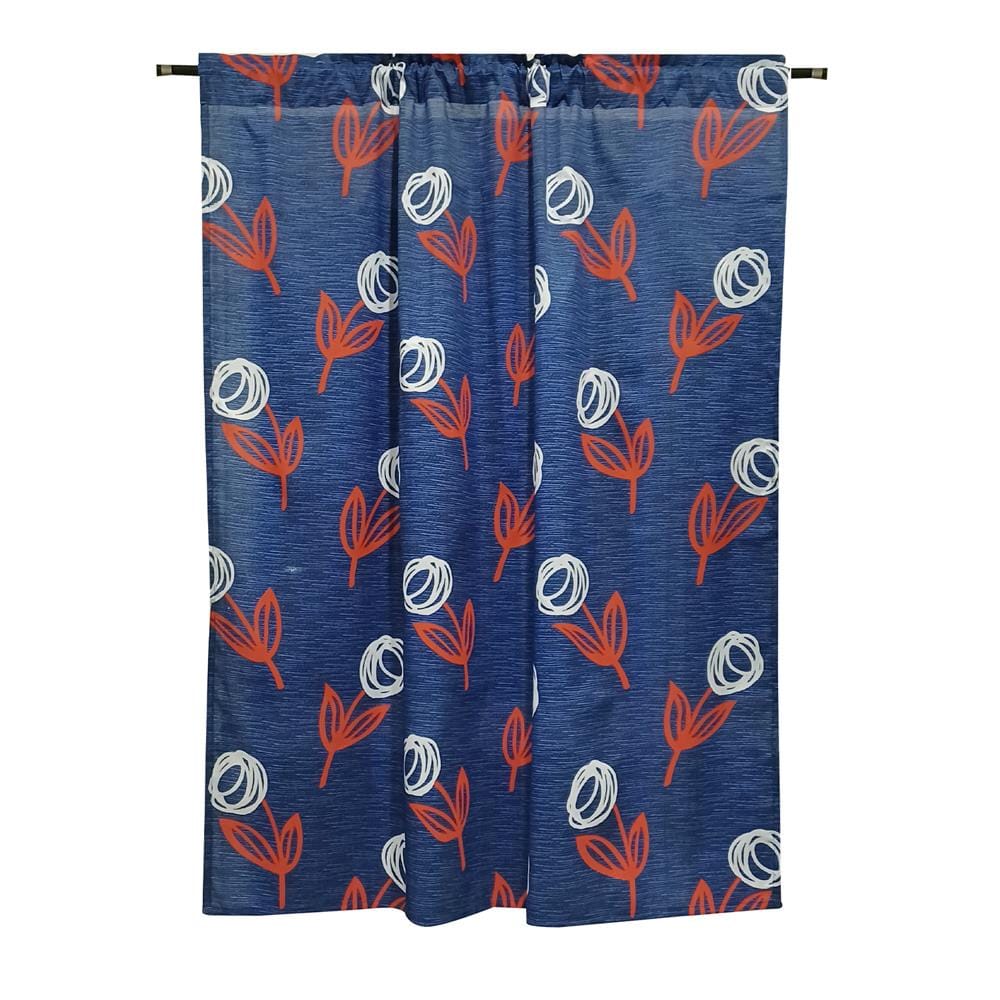 ผ้าม่านสอดหู ME LIVING POPPY 110X140 ซม. สีน้ำเงิน