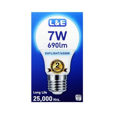 หลอด LED L&E BULB 7 วัตต์ DAYLIGHT E27_1