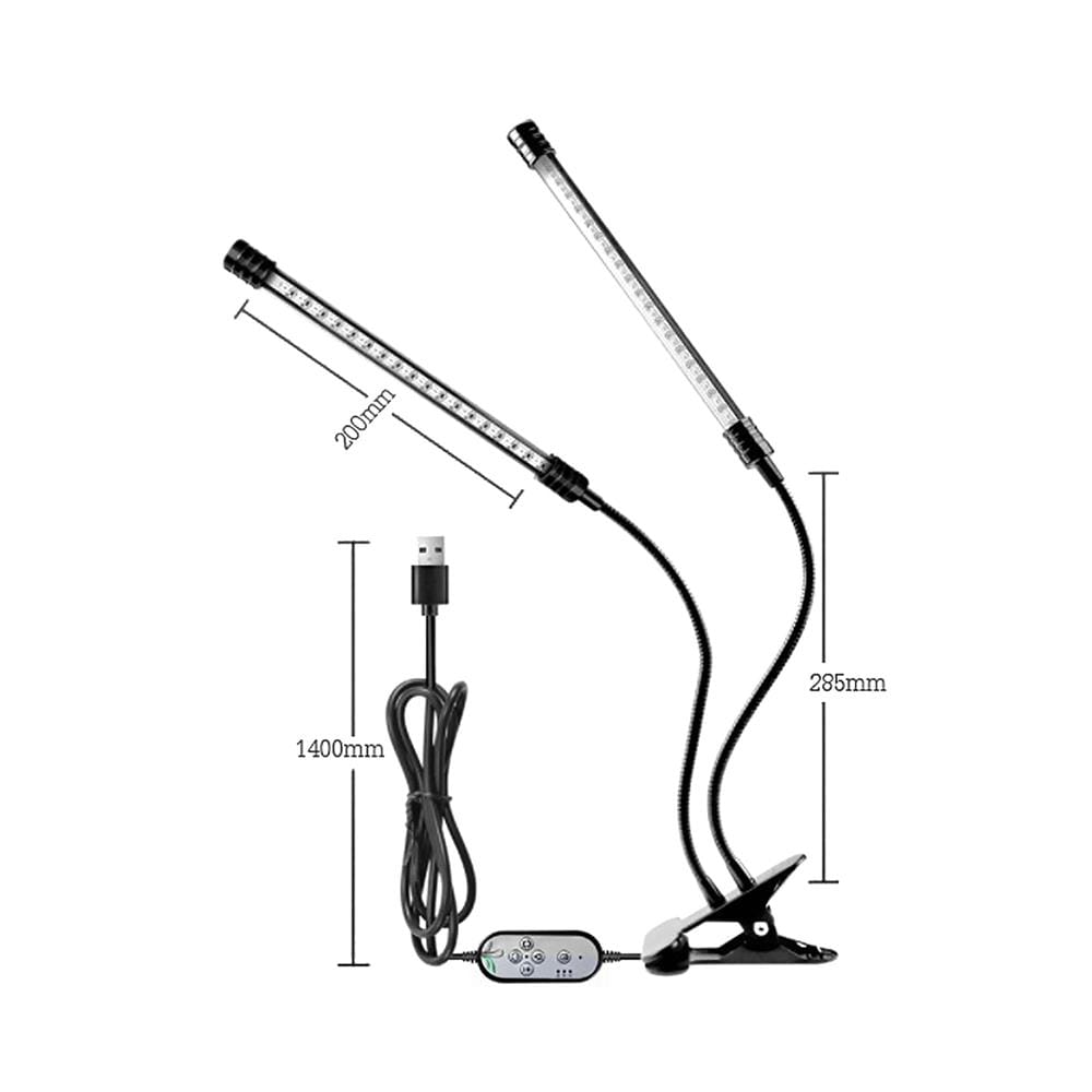 ไฟปลูกต้นไม้ LED CARINI PLANT2H 18 วัตต์ RGB สีดำ