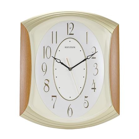 นาฬิกาแขวน RHYTHM CMG856NR07 11X14 นิ้ว สีครีม/น้ำตาล