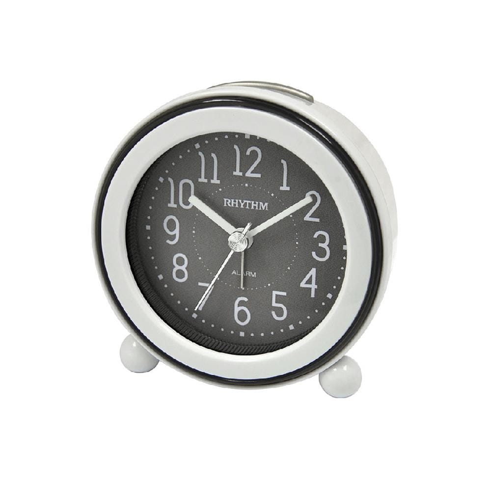 นาฬิกาตั้งโต๊ะพลาสติก RHYTHM CRE308NR08 3 นิ้ว สีเทา