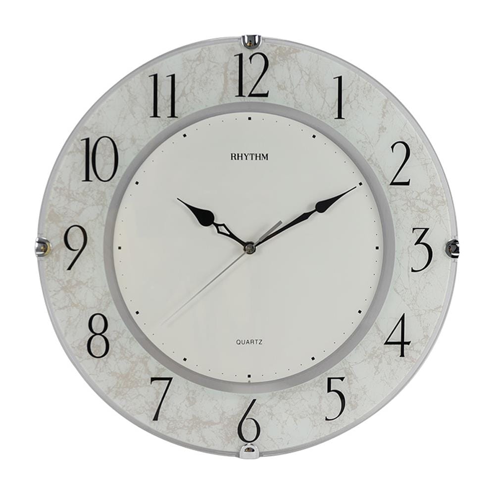 นาฬิกาแขวนพลาสติก RHYTHM CMG400NR03 14.5 นิ้ว สีขาว