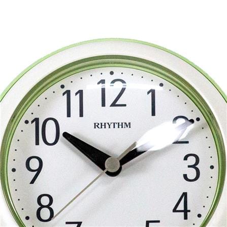 นาฬิกาแขวนพลาสติก RHYTHM 4KG711WR05 4.5 นิ้ว สีขาว/เขียว_2