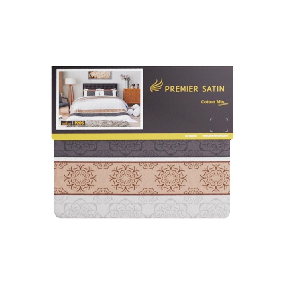ชุดผ้าปูที่นอน 6 ฟุต 5 ชิ้น PREMIER SATIN MIX P206