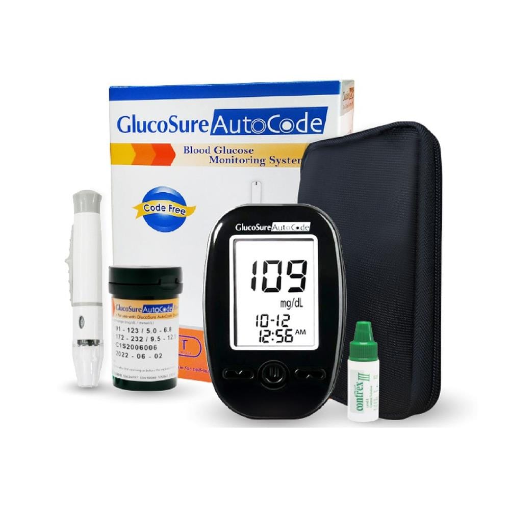 เครื่องวัดน้ำตาล พร้อมอุปกรณ์ครบชุด ALLWELL รุ่น Glucosure Autocode สีดำ_0
