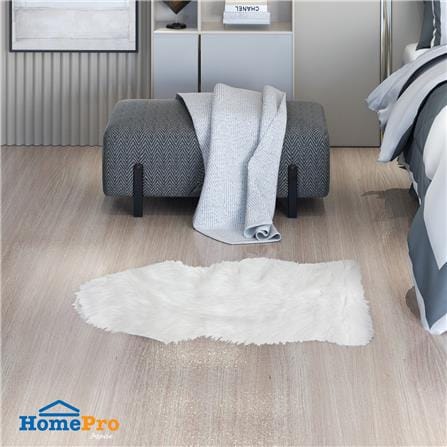พรมขนแกะเทียม HOME LIVING STYLE 60X90 ซม. สีขาว_6
